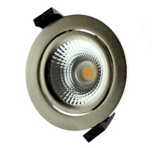 LED inbouwspot RVS - kantelbaar - 5W 2700k extra warm wit - Gatmaat 75mm - IP54