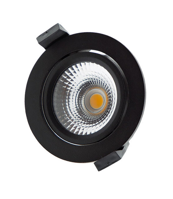 LED inbouwspot ROND - RVS - kantelbaar - 5W 2700k extra warm wit - Gatmaat 75mm - IP54