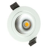 DIM TO WARM LED inbouwspot RVS - kantelbaar - 5W 2000-3000K - Gatmaat 75mm - IP54