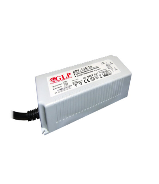 LED voeding 120 watt 24 volt 5 Ampère – IP67 waterdicht – GLP GPV-120-24
