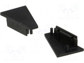 Set van 2 eindkappen t.b.v. C21ZWART