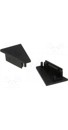 Set van 2 eindkappen t.b.v. C21ZWART