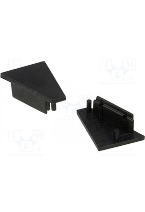 Set van 2 eindkappen t.b.v. C21ZWART