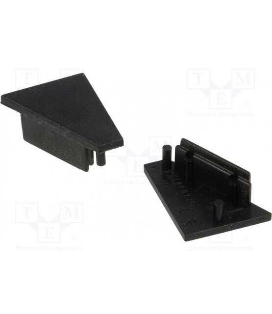 Set van 2 eindkappen t.b.v. C21ZWART