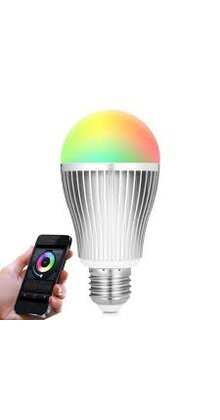 Instelbare E27 LED lamp 12watt RGB+CCT (RGBCCT &amp; 2700K-6500K)