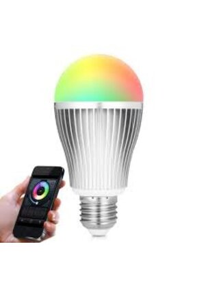 Instelbare E27 LED lamp 12watt RGB+CCT (RGBCCT &amp; 2700K-6500K)