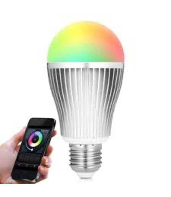 Instelbare E27 LED lamp 12watt RGB+CCT (RGBCCT &amp; 2700K-6500K)