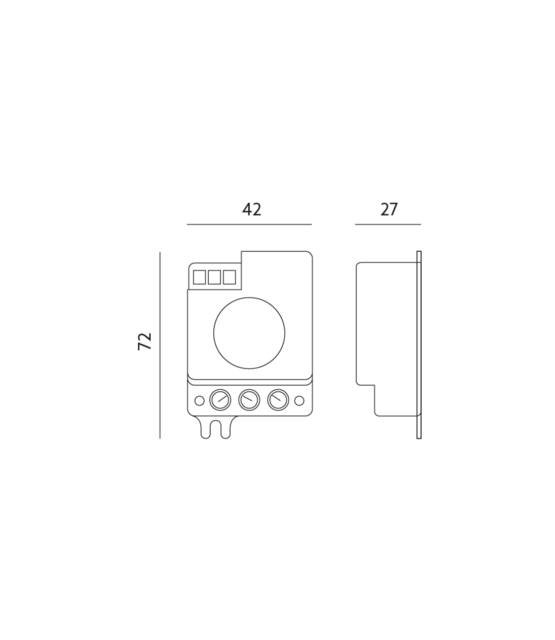 Microwave bewegingsmelder volledig instelbaar- wit - 230 volt - LX701