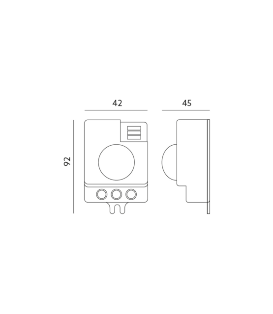 Regelbare 230v PIR bewegingssensor voor LED - wit - LX701