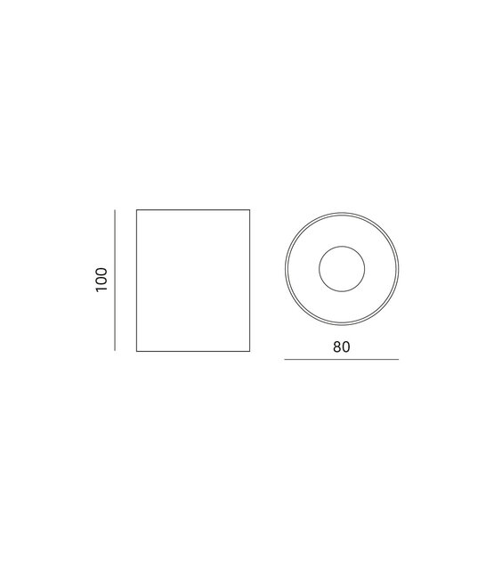 Opbouwspot zwart Ø 80 / 100mm - GU10 - inclusief 3 kleuren binnenringen 1903ZWART TRIO