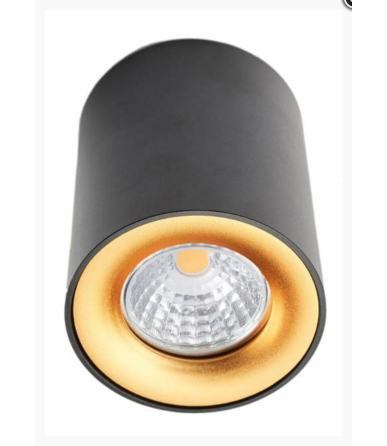 Opbouwspot zwart Ø 80 / 100mm - GU10 - inclusief 3 kleuren binnenringen 1903ZWART TRIO