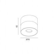 Opbouwspot kantelbaar zwart Ø 78 x 82mm - 8 watt - 3000K - 1908ZWART LAHTI 8W