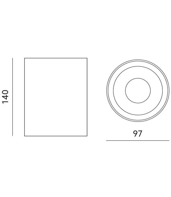 Opbouwspot wit Ø 97 x 140mm - GU10 - 1905WIT