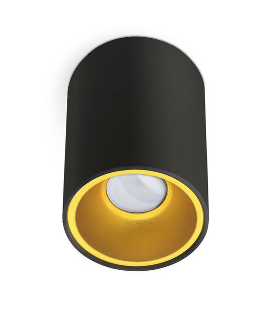 Opbouwspot zwart Ø 97 x 140mm - GU10 - 1811ZWARTGOUD KIVI