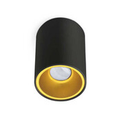 Opbouwspot zwart Ø 97 x 140mm - GU10 - 1811ZWARTGOUD KIVI