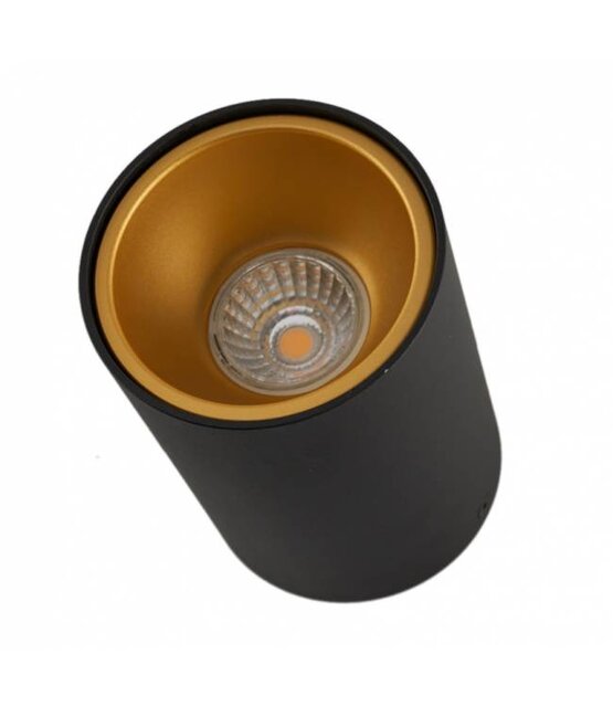 Opbouwspot zwart Ø 97 x 140mm - GU10 - 1811ZWARTGOUD KIVI