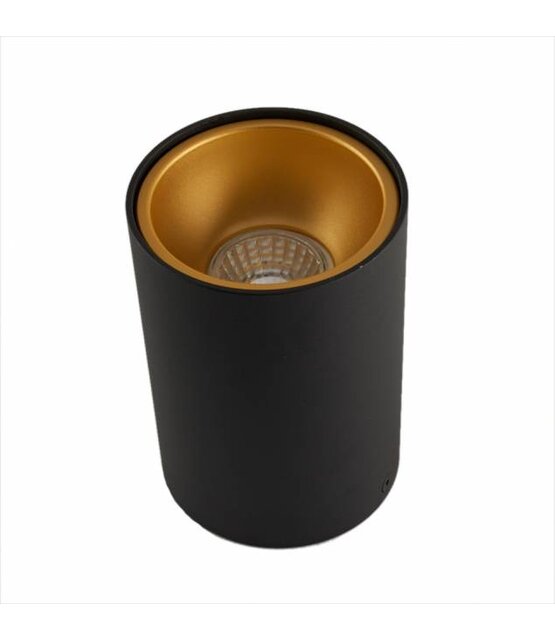 Opbouwspot zwart Ø 97 x 140mm - GU10 - 1811ZWARTGOUD KIVI