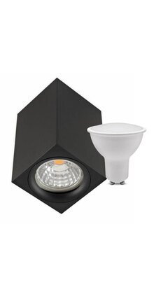 Opbouw spot vierkant zwart Ø 60 x 100mm - GU10 - 1812ZWART - MANGOSQUARE