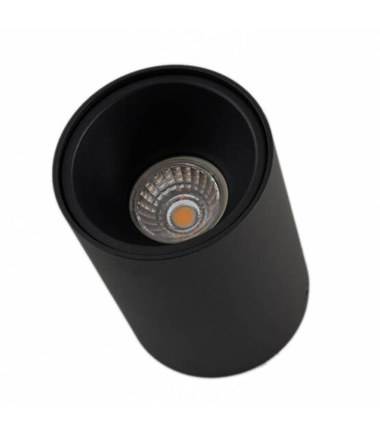 Opbouwspot zwart Ø 97 x 140mm - GU10 - 1811ZWART KIVI