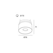 Opbouwspot kantelbaar wit Ø 78 x 82mm - 8 watt - 3000K - 1804WIT