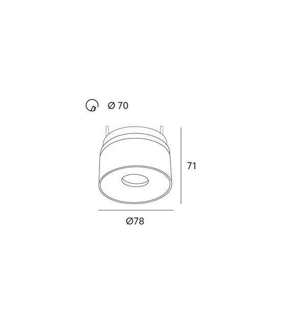 Opbouwspot kantelbaar wit Ø 78 x 82mm - 8 watt - 3000K - 1804WIT