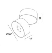 opbouwspot kantelbaar wit Ø 100 x 99mm - 10 watt - 3000K - 1908WIT LAHTI10W