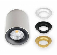 Opbouwspot wit Ø 80 / 100mm - GU10 - inclusief 3 kleuren binnenringen 1903WIT TRIO