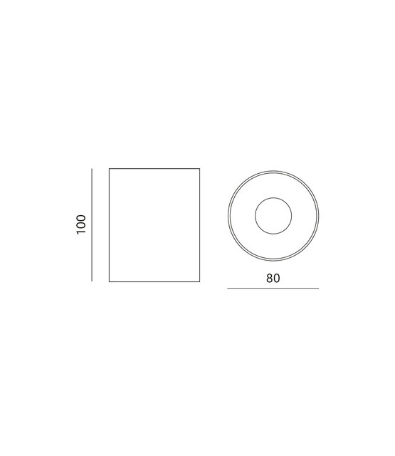 Opbouwspot wit Ø 80 / 100mm - GU10 - inclusief 3 kleuren binnenringen 1903WIT TRIO