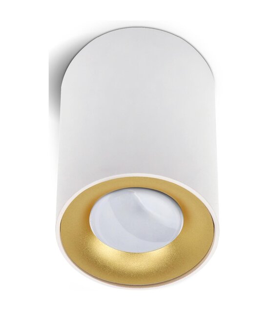 Opbouwspot wit Ø 80 / 100mm - GU10 - inclusief 3 kleuren binnenringen 1903WIT TRIO