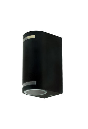 LED updown wandlamp voor buiten - zwart 90 x 150mm - GU10 - 1902UPDOWNZWART