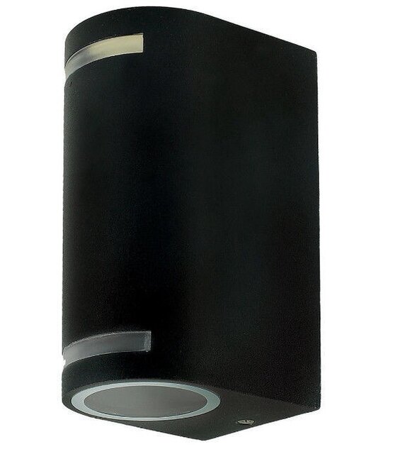 LED updown wandlamp voor buiten - zwart 90 x 150mm - GU10 - 1902UPDOWNZWART
