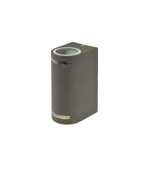 LED updown wandlamp voor buiten - grijs 90 x 150mm - GU10 - 1902GRIJS