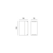 LED updown wandlamp voor buiten - grijs 90 x 150mm - GU10 - 1902GRIJS