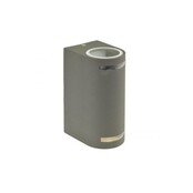 LED updown wandlamp voor buiten - grijs 90 x 150mm - GU10 - 1902GRIJS