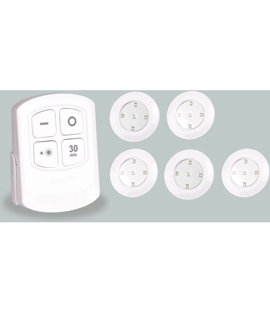 LED spots op batterij inclusief handige afstandsbediening - 5 spots - dimbaar