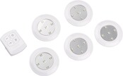 LED spots op batterij inclusief handige afstandsbediening - 5 spots - dimbaar