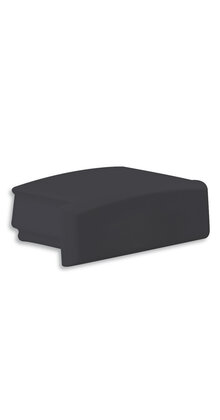 04ZWART eindkapje zonder kabeldoorvoer
