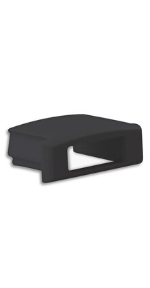 04ZWART eindkapje met kabeldoorvoer