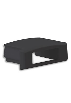 04ZWART eindkapje met kabeldoorvoer