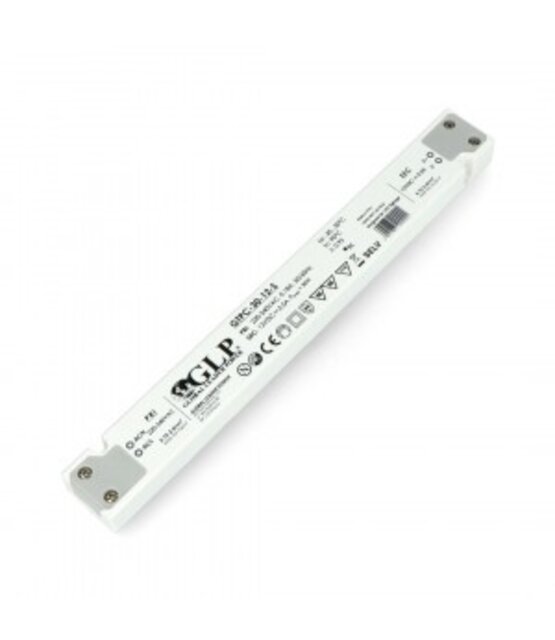 SLIM LED voeding 30 watt 12 volt 2,5 Ampère - IP20 - GTPC-30-12-S
