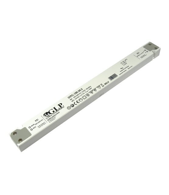 SLIM LED voeding 100 watt 24 volt 4,17 Ampère - IP20 - compact - GTPC-100-24s