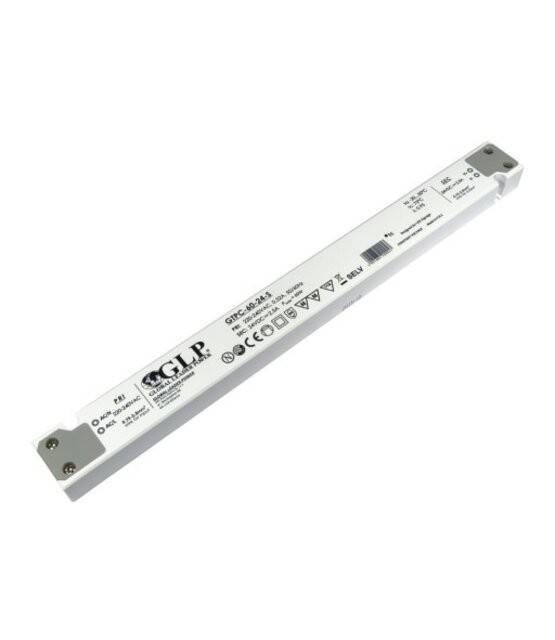 SLIM LED voeding 60 watt 24 volt 2.5 Ampère - IP20 - compact - GTPC-60-24-S