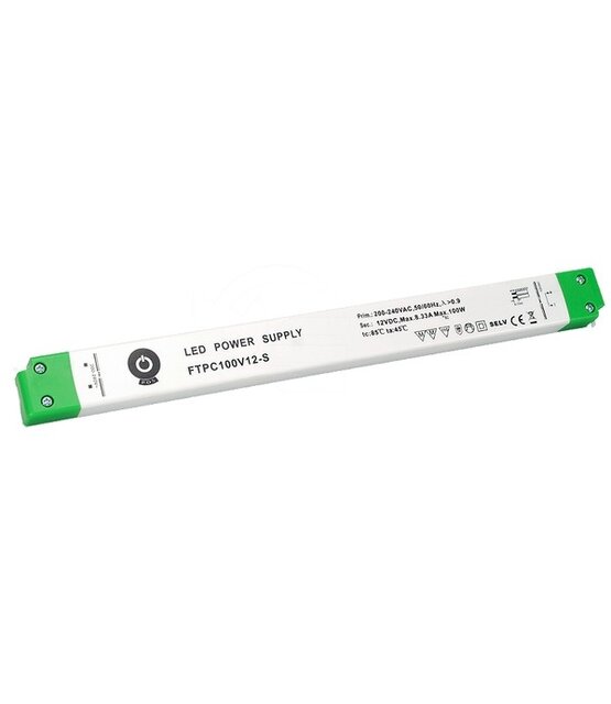 SLIM LED voeding 100 watt 24 volt 4,17 Ampère - IP20 - compact - FTPC100V24-S2