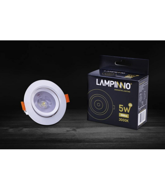 LED inbouwspot - kantelbaar - 5W 3000k warm wit - Aanbieding