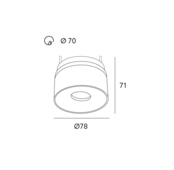 Opbouwspot kantelbaar zwart Ø 78 x 82mm - 8 watt - 3000K - 1908ZWART OSLO 8W