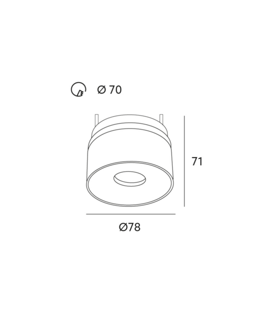 Opbouwspot kantelbaar zwart Ø 78 x 82mm - 8 watt - 3000K - 1908ZWART OSLO 8W