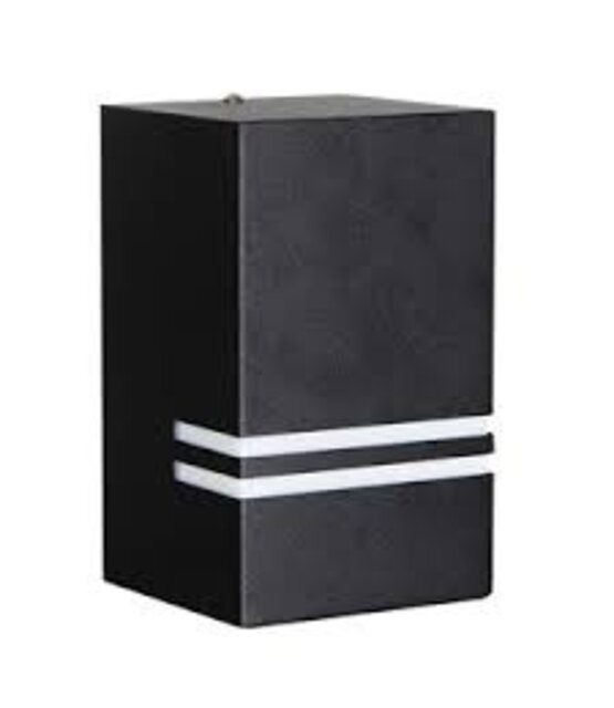 LED wandlamp voor buiten - zwart 87 x 150mm - GU10 - 1909DOWNZWART QUAZAR11