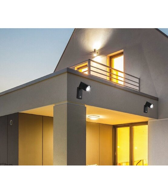 LED wandlamp voor buiten - kantelbaar - zwart 165 x 100mm - GU10 - QUAZAR15ZWART