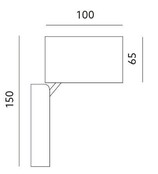 LED wandlamp voor buiten - kantelbaar - zwart 165 x 100mm - GU10 - QUAZAR15ZWART