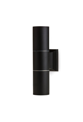 LED updown wandlamp voor buiten - zwart 65 x 260mm - GU10 - QUAZAR3 ZWART